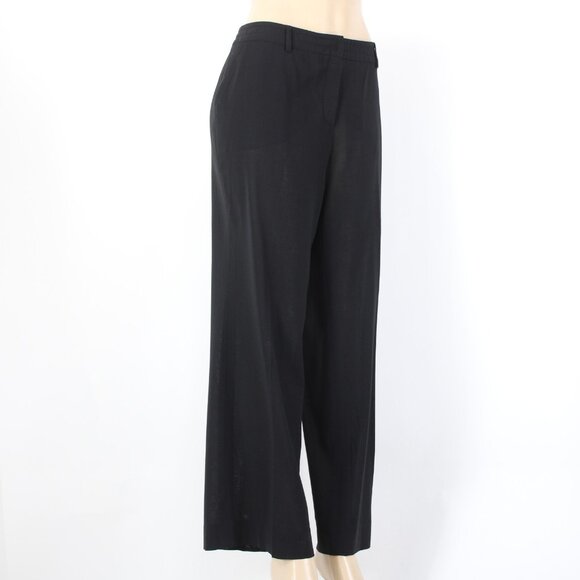 Akris Punto Pant Sz 10 x 30 Black Pockets Sheer 100% Wool Pant - Picture 5 of 16